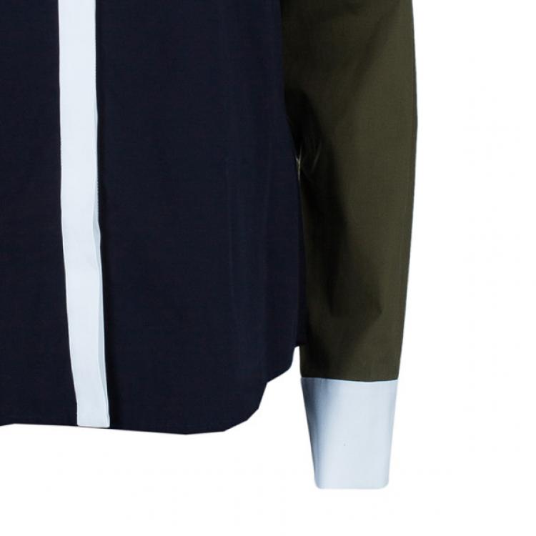 Pre Owned Prabal Gurung Colorblock Shirt L