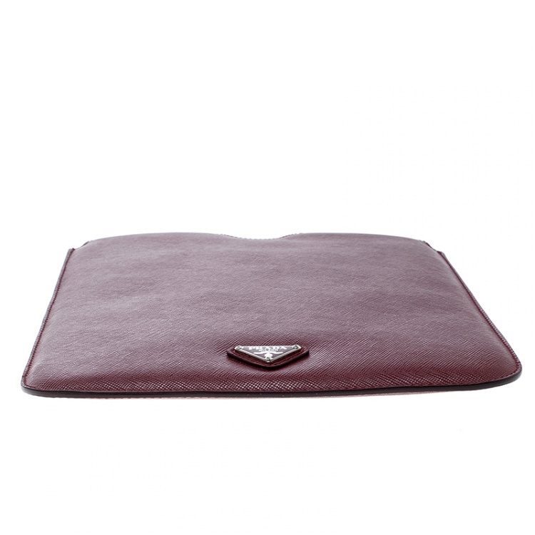 مملوكة مسبقًا جراب آيباد برادا جلد سافيانو أحمر