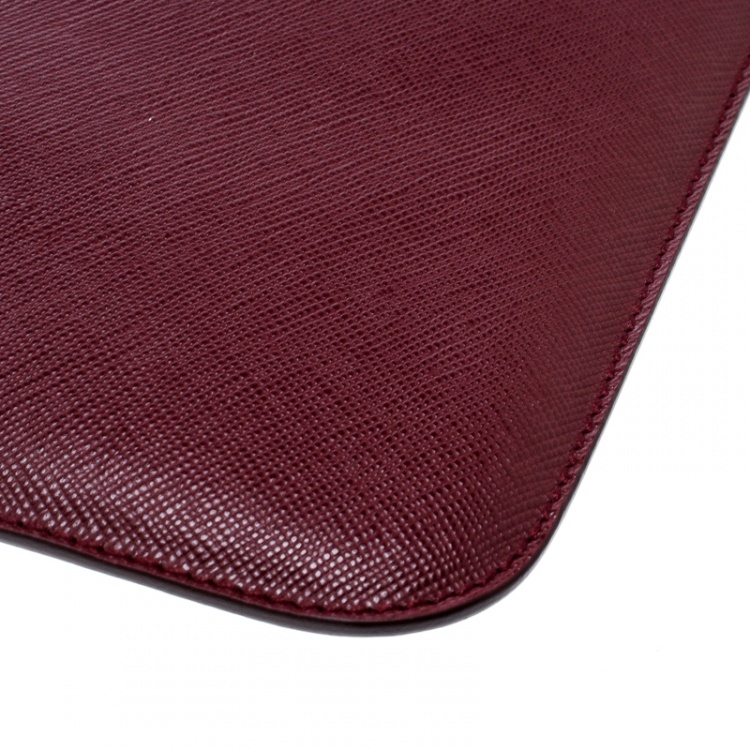 مملوكة مسبقًا جراب آيباد برادا جلد سافيانو أحمر