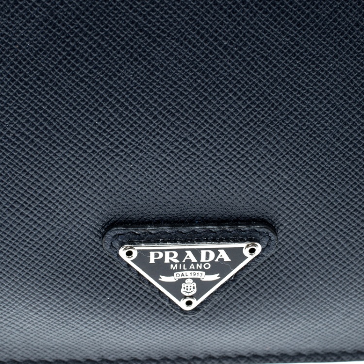 Pre Owned Prada Navy Blue Saffiano Leather iPad Case