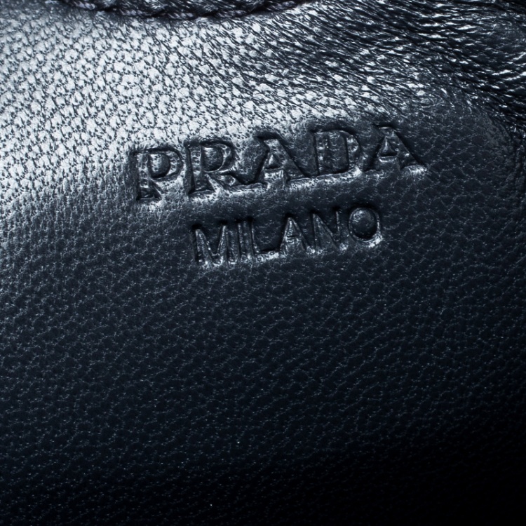 Pre Owned Prada Navy Blue Saffiano Leather iPad Case