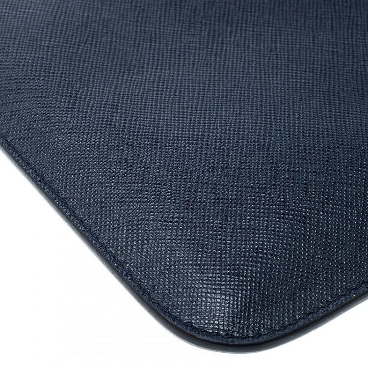 Pre Owned Prada Navy Blue Saffiano Leather iPad Case