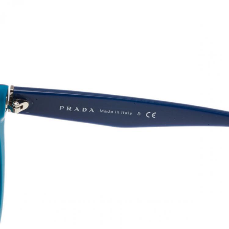 Pre Owned Prada Blue SPR05P Cat Eye Sunglasses