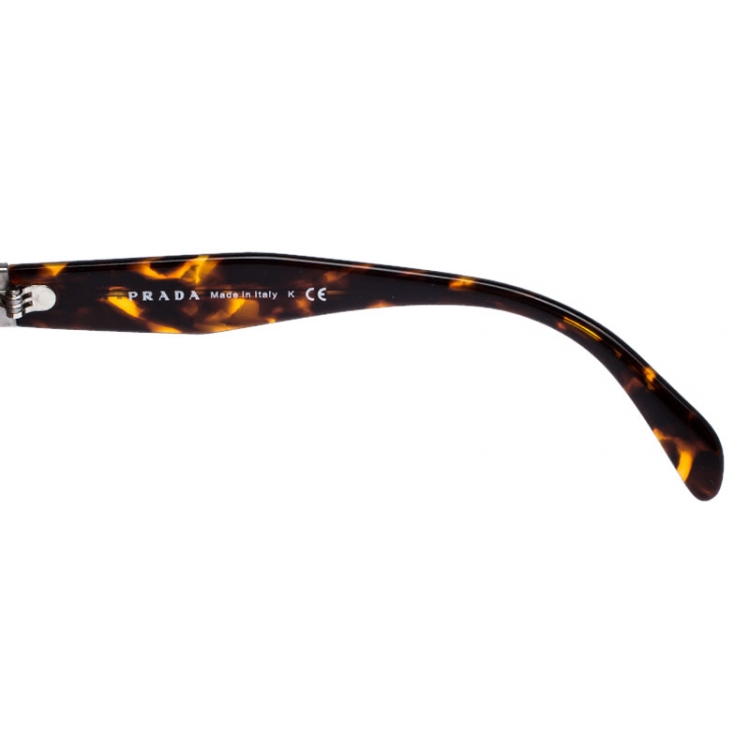 Pre Owned Prada Tortoiseshell/Brown Gradient SPR 15T Hide Geometric Sunglasses