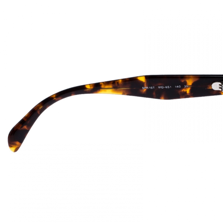 Pre Owned Prada Tortoiseshell/Brown Gradient SPR 15T Hide Geometric Sunglasses