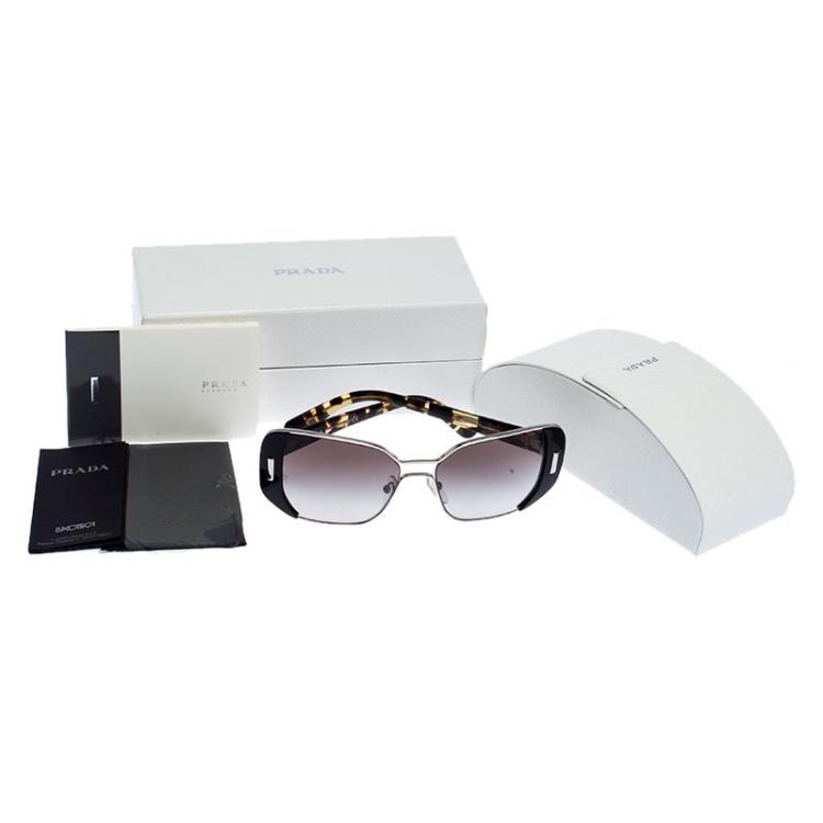 Pre Owned Prada Midnight Black Gradient SPR 59S Square Sunglasses