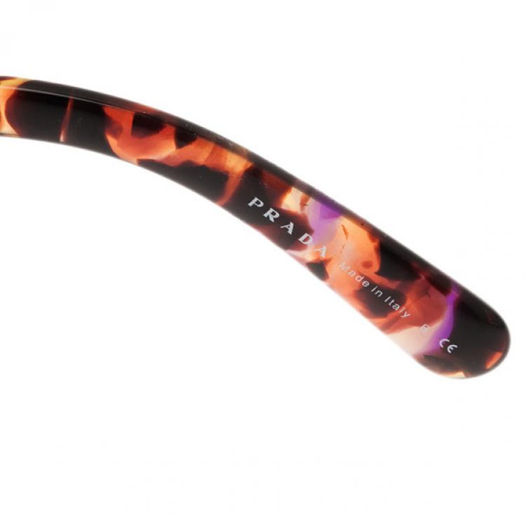 Pre Owned Prada Purple Round Baroque Sunglasses