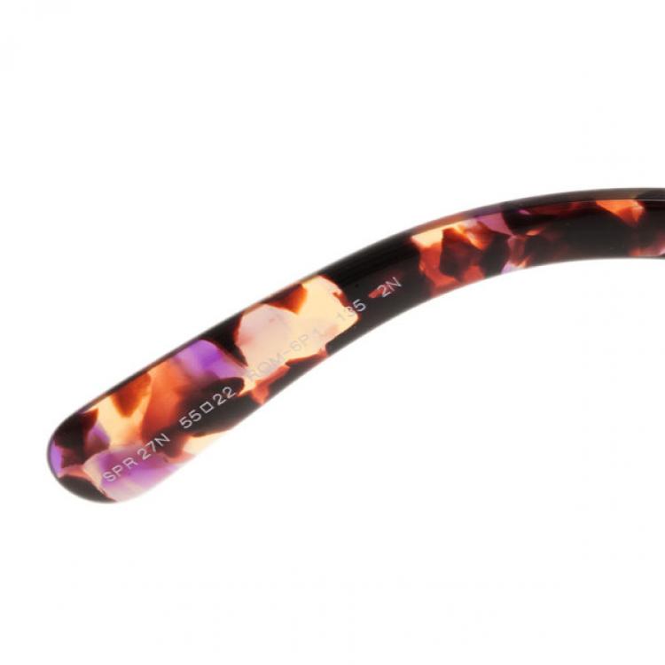 Pre Owned Prada Purple Round Baroque Sunglasses