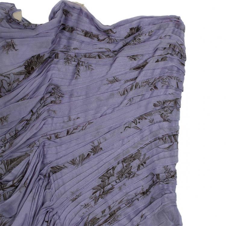 Pre Owned Prada Lilla Ruffle Cotton Dress M