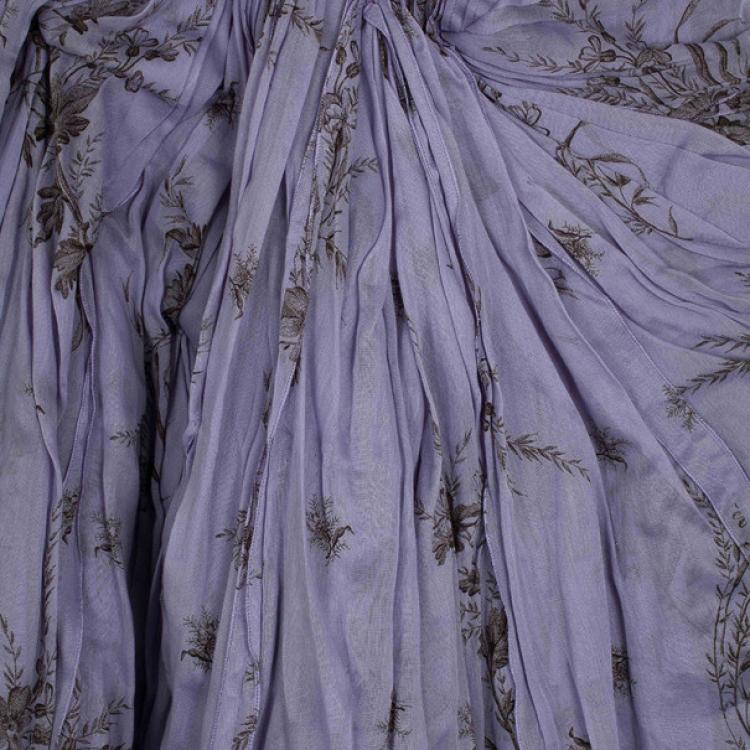 Pre Owned Prada Lilla Ruffle Cotton Dress M