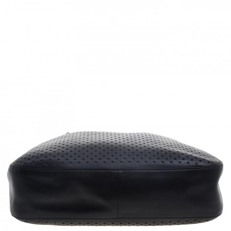 Pre Owned Prada Black City Fori Leather Hobo 