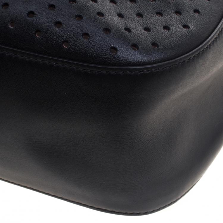 Pre Owned Prada Black City Fori Leather Hobo 