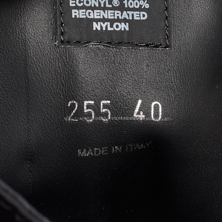 Pre Owned Prada Black Leather Monolith Platform Ankle Boots Size 40