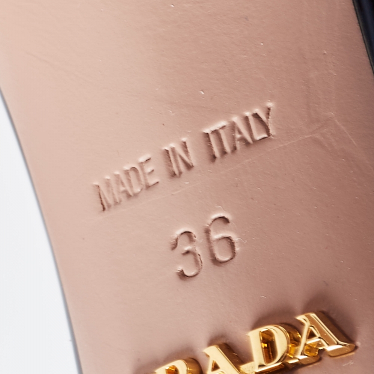 Pre Owned Prada Brown/White Animal Print Calf Hair Platform Ankle Strap Sandals Size 36