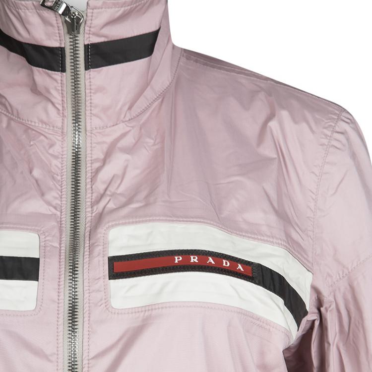 Prada Sport Alabastro Pink Nylon Zip Front Jacket M Prada Sport | TLC