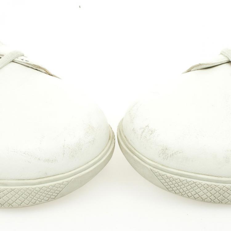 Pre Owned Prada Sport White Leather Sneakers Size 39.5