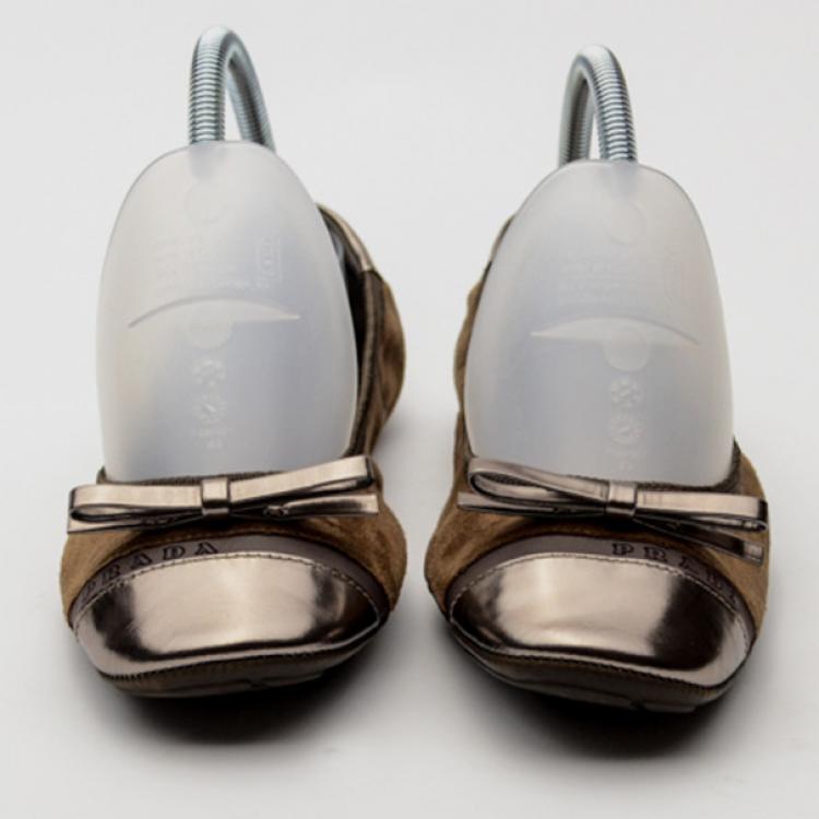 Pre Owned Prada Sport Cigar Suede Camoscio Bow Ballet Flats Size 38.5