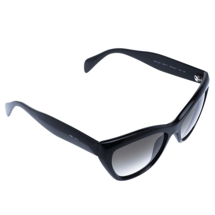 Prada Black SPR 02Q Cat Eye Sunglasses 