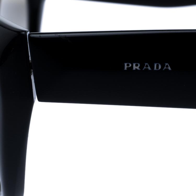 Pre Owned Prada Black SPR 02Q Cat Eye Sunglasses
