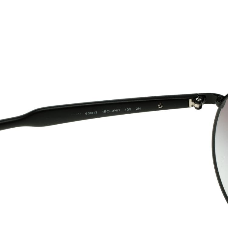 Pre Owned Prada Black Gradient Aviator Sunglasses