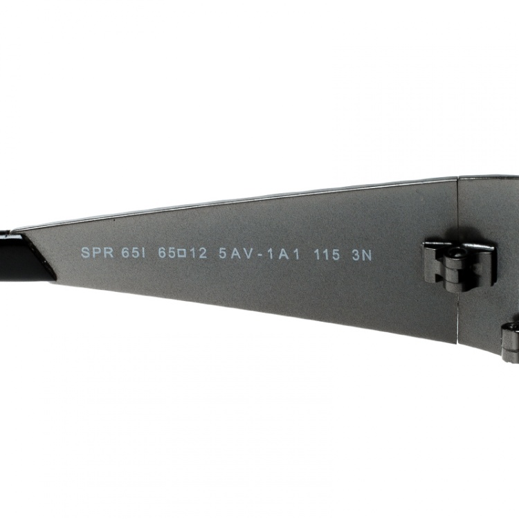 Pre Owned Prada Grey/Black SPR 65I Aviator Sunglasses