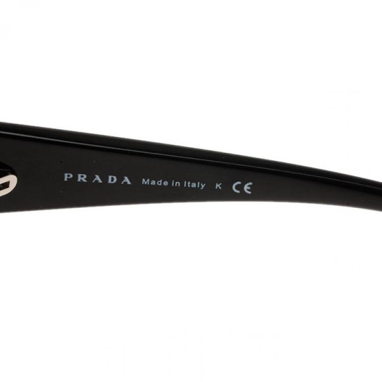 Pre Owned Prada Black SPR25N Rectangle Sunglasses