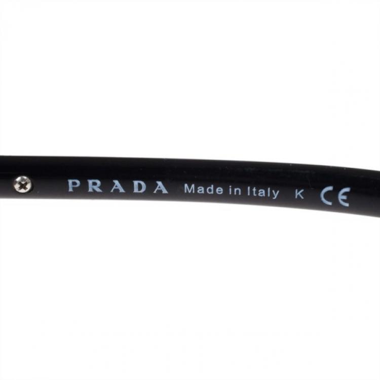 Pre Owned Prada Black Oversized Square Sunglasses