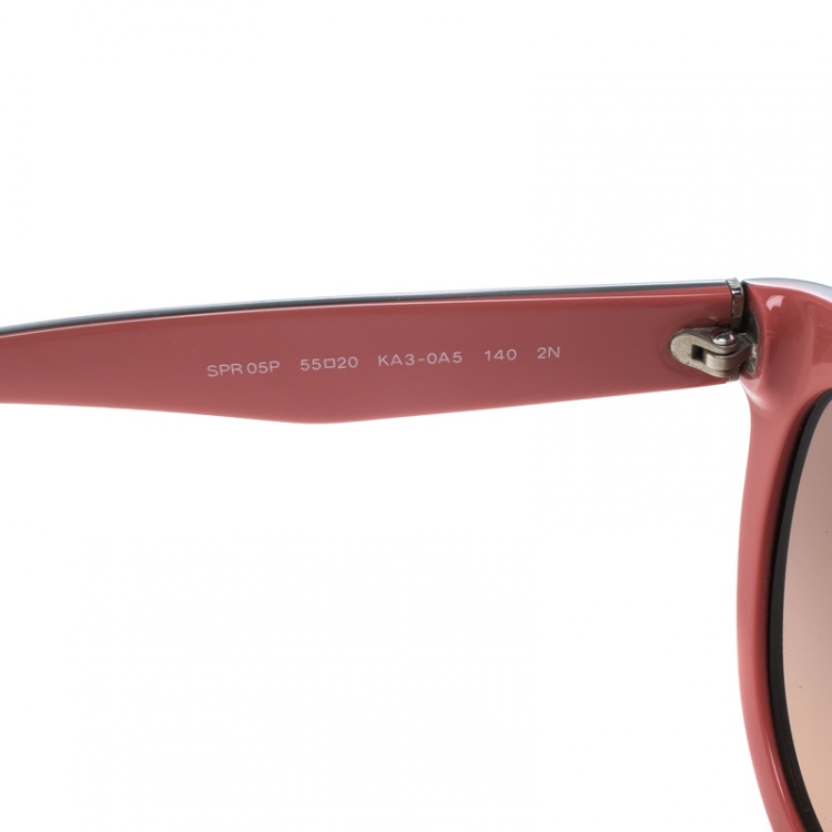 Pre Owned Prada Black/Pink Gradient SPR05P Cat Eye Sunglasses