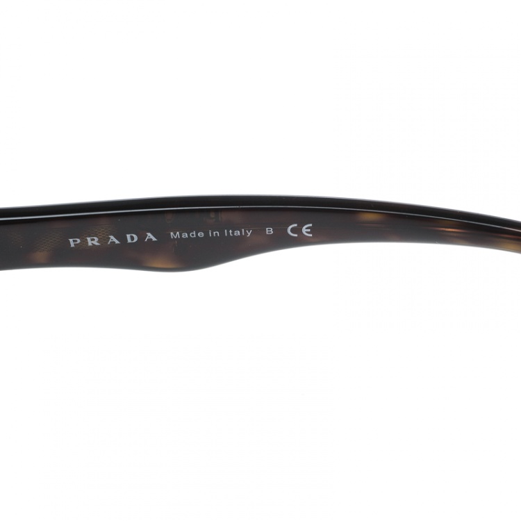 Pre Owned Prada Tortoise/Brown Gradient SPR28N Butterfly  Sunglasses