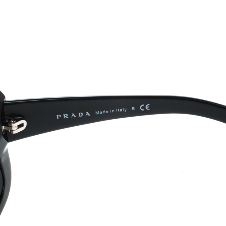 Pre Owned Prada Black SPR18L Butterfly Sunglasses