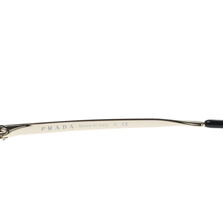 Pre Owned Prada Chrome Gold/ Gold SPR51T Sabbiato Cat Eye Sunglasses