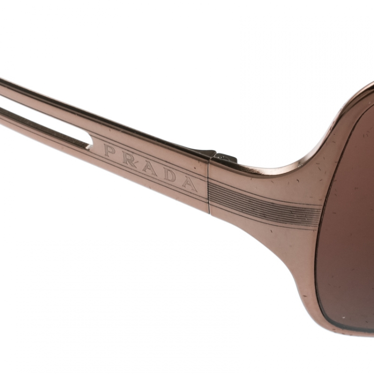 Pre Owned Prada Bronze/Brown SPR54H Oversize Sunglasses