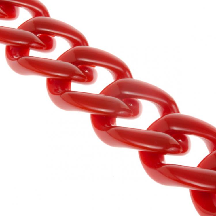 Pre Owned Prada Parrot Buckle Plastic Chain Belt 85 CM