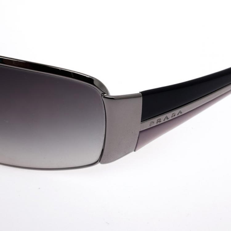 Pre Owned Prada Black Shield Women Sunglasses