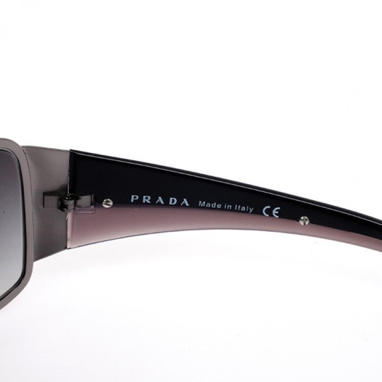 Pre Owned Prada Black Shield Women Sunglasses