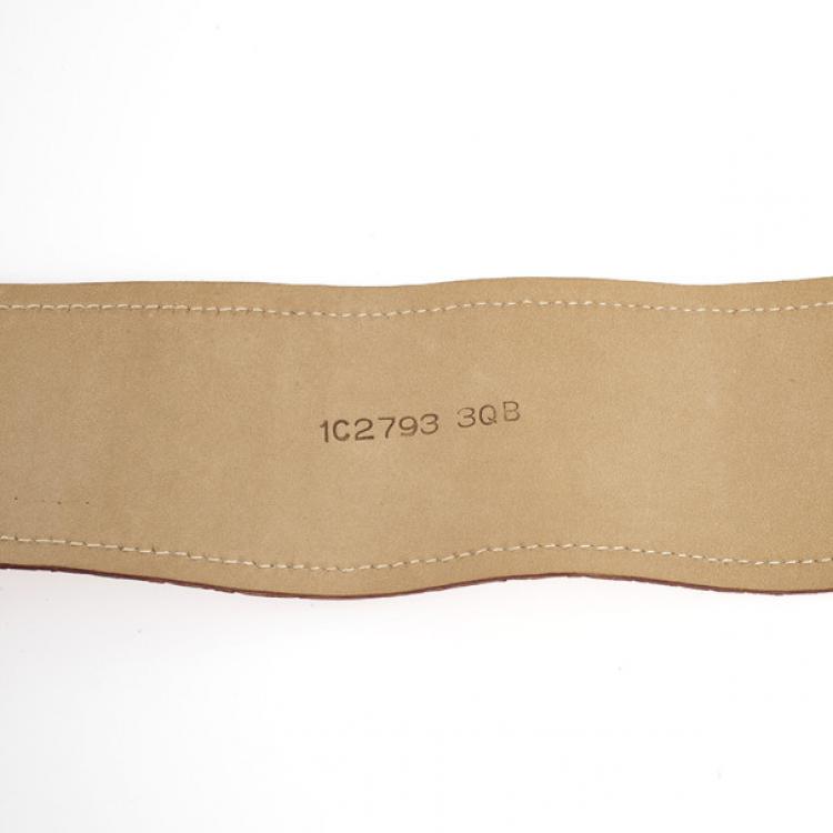 Pre Owned Prada Orange Python Wide Belt 85 CM