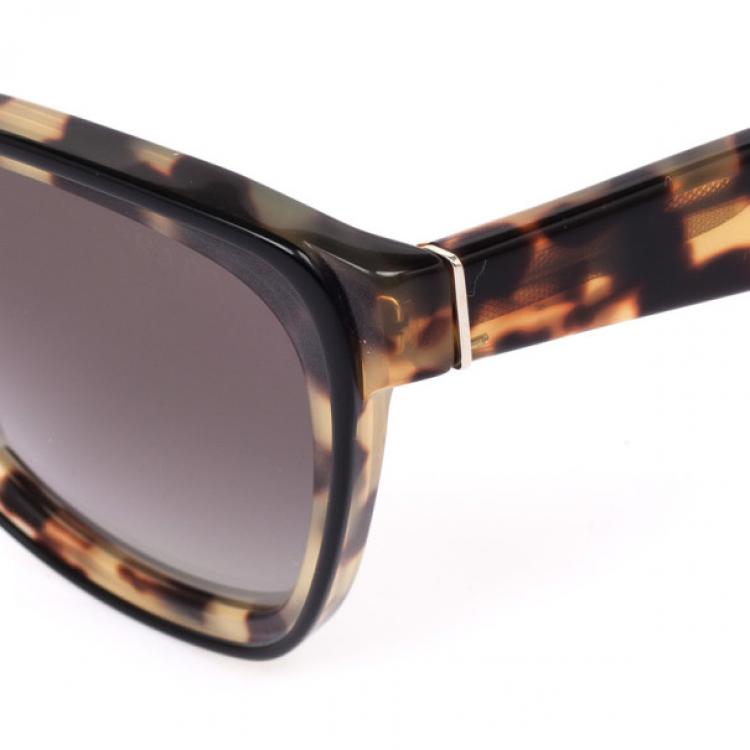Pre Owned Prada Tortoise Shell Square Cat Eye Women's Sunglasses