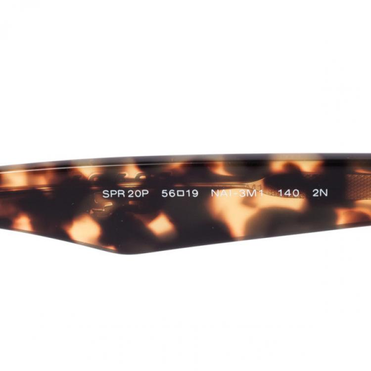 Pre Owned Prada Tortoise Shell Square Cat Eye Women's Sunglasses