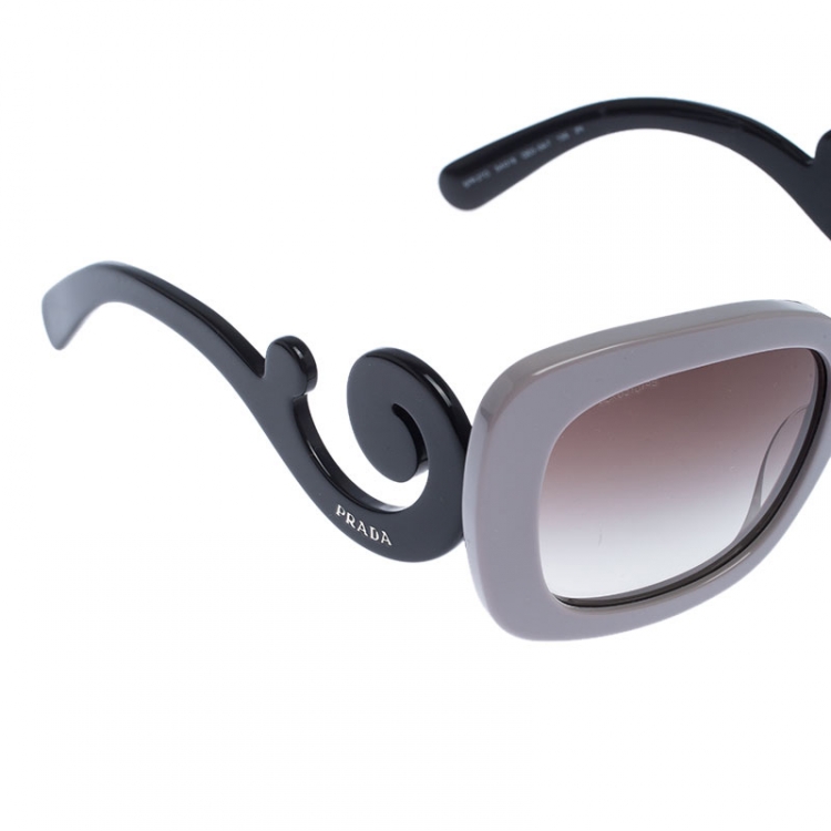 Pre Owned Prada Bicolor/Brown Gradient Baroque SPR 27O Square Sunglasses
