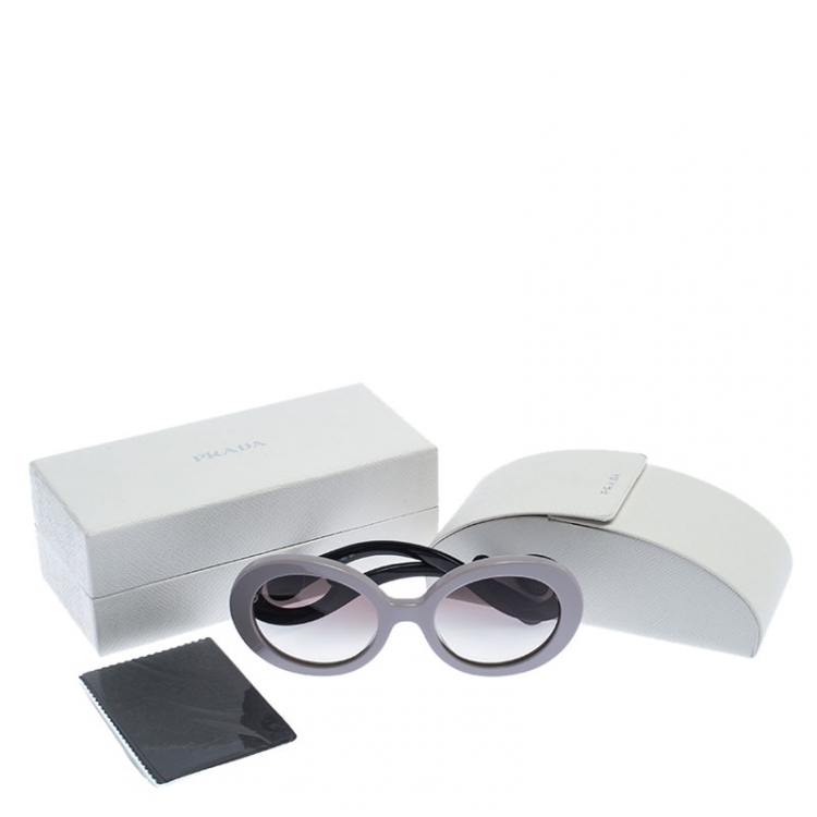 Pre Owned Prada Bicolor/Brown Gradient SPR27N Oversized Round Baroque Sunglasses