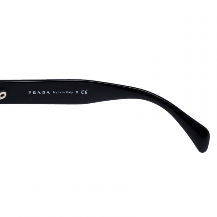 Pre Owned Prada Black/Green Gradient SPR17O Wayfarer Sunglasses