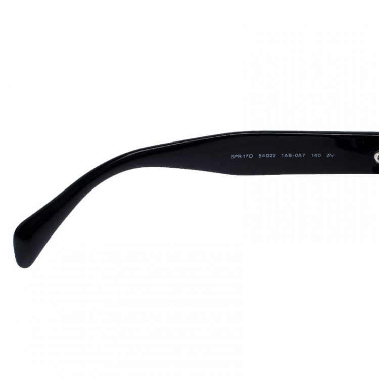 Pre Owned Prada Black/Green Gradient SPR17O Wayfarer Sunglasses