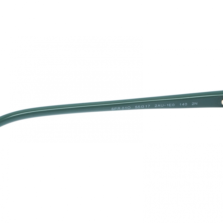 مملوكة مسبقًا Prada Brown Tortoise/Green SPR 01O Square Sunglasses