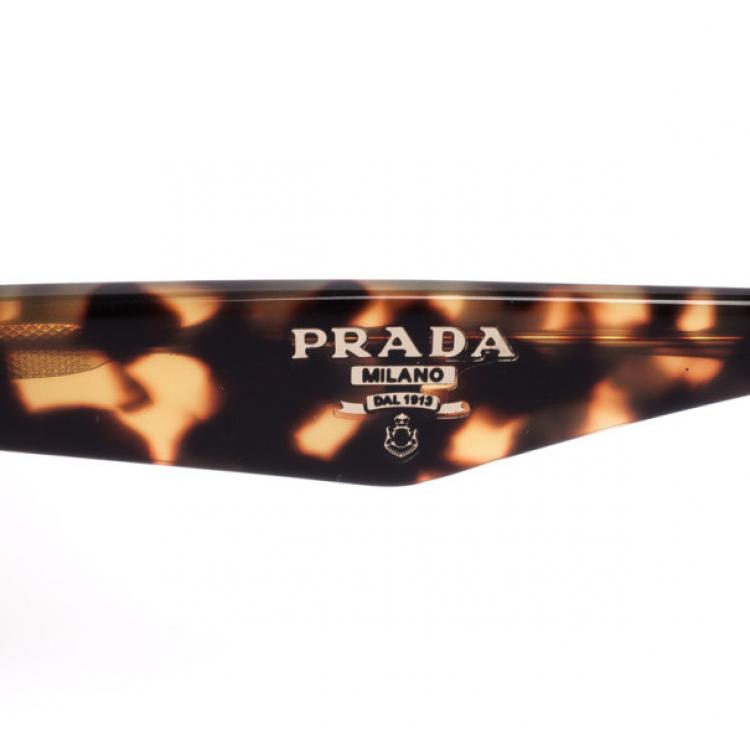 Pre Owned Prada Tortoise Shell Square Cat Eye Womens Sunglasses