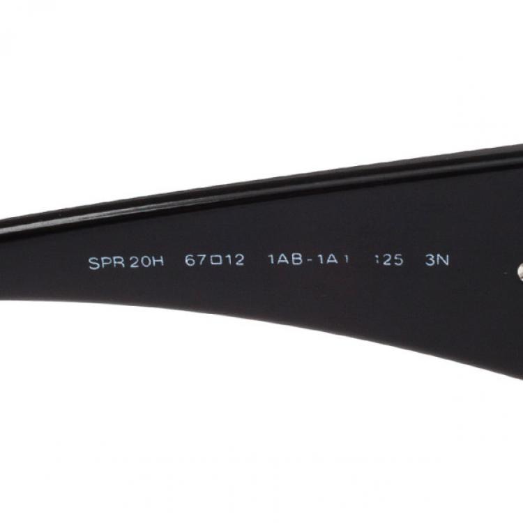 Pre Owned Prada Black SPR 20H Womens Sunglasses