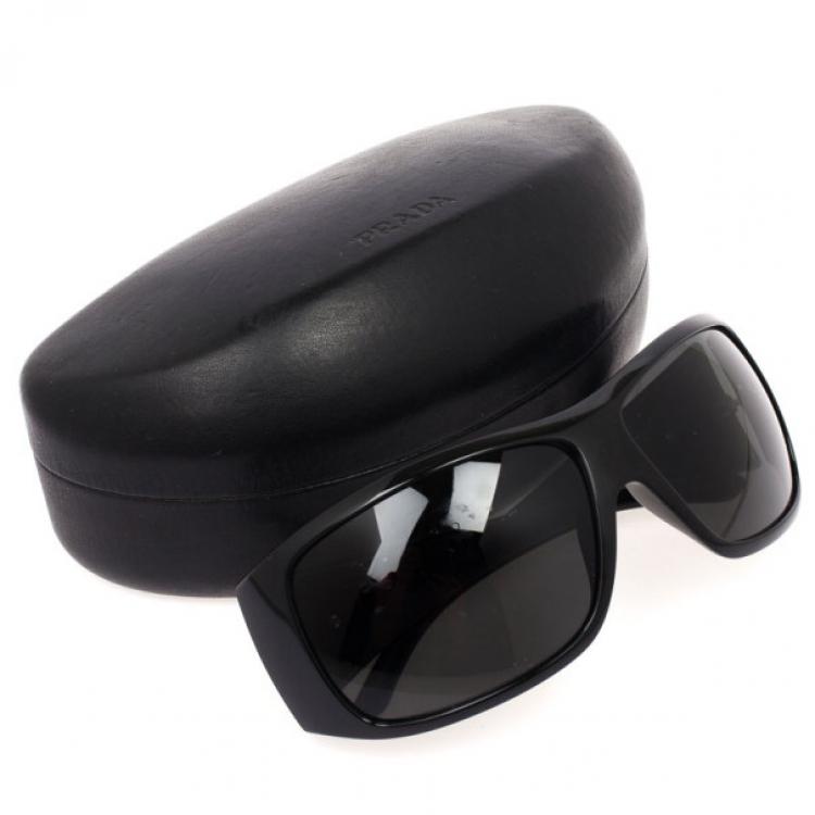 Pre Owned Prada Black SPR 20H Womens Sunglasses