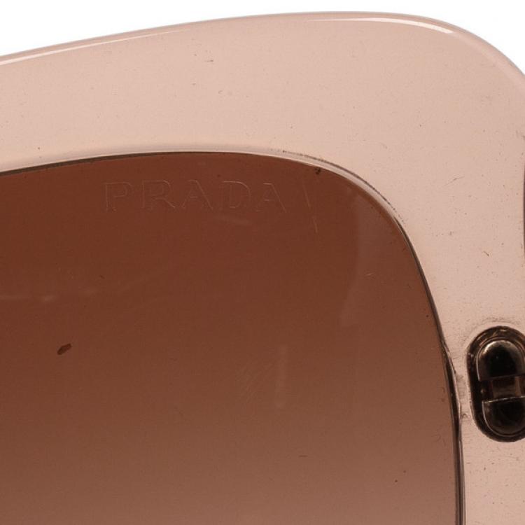 مملوكة مسبقًا Prada Brown Rectangle Baroque Sunglasses