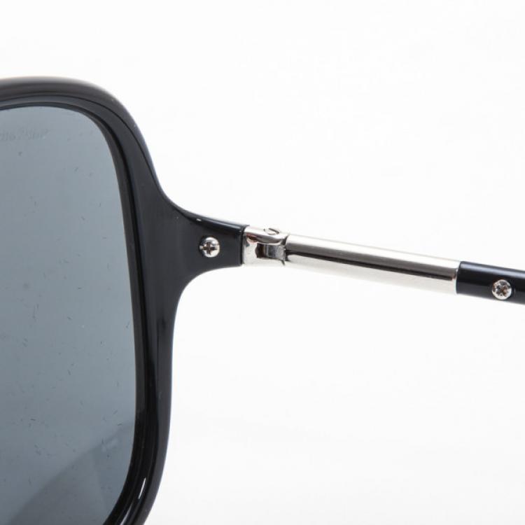 Pre Owned Prada 'D' Frame Black Oversized Sunglasses