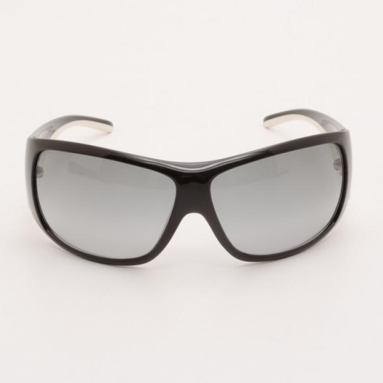 Pre Owned Prada Black and White Two Tone Sunglasses