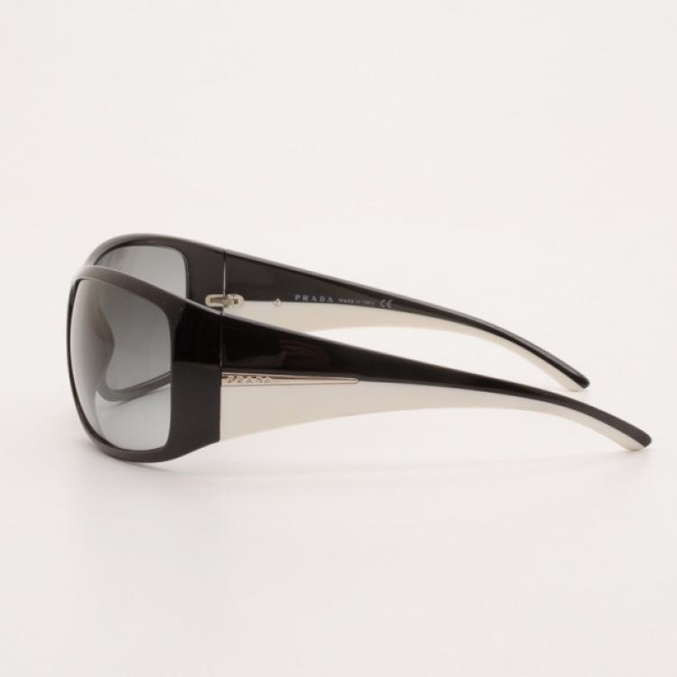 Pre Owned Prada Black and White Two Tone Sunglasses